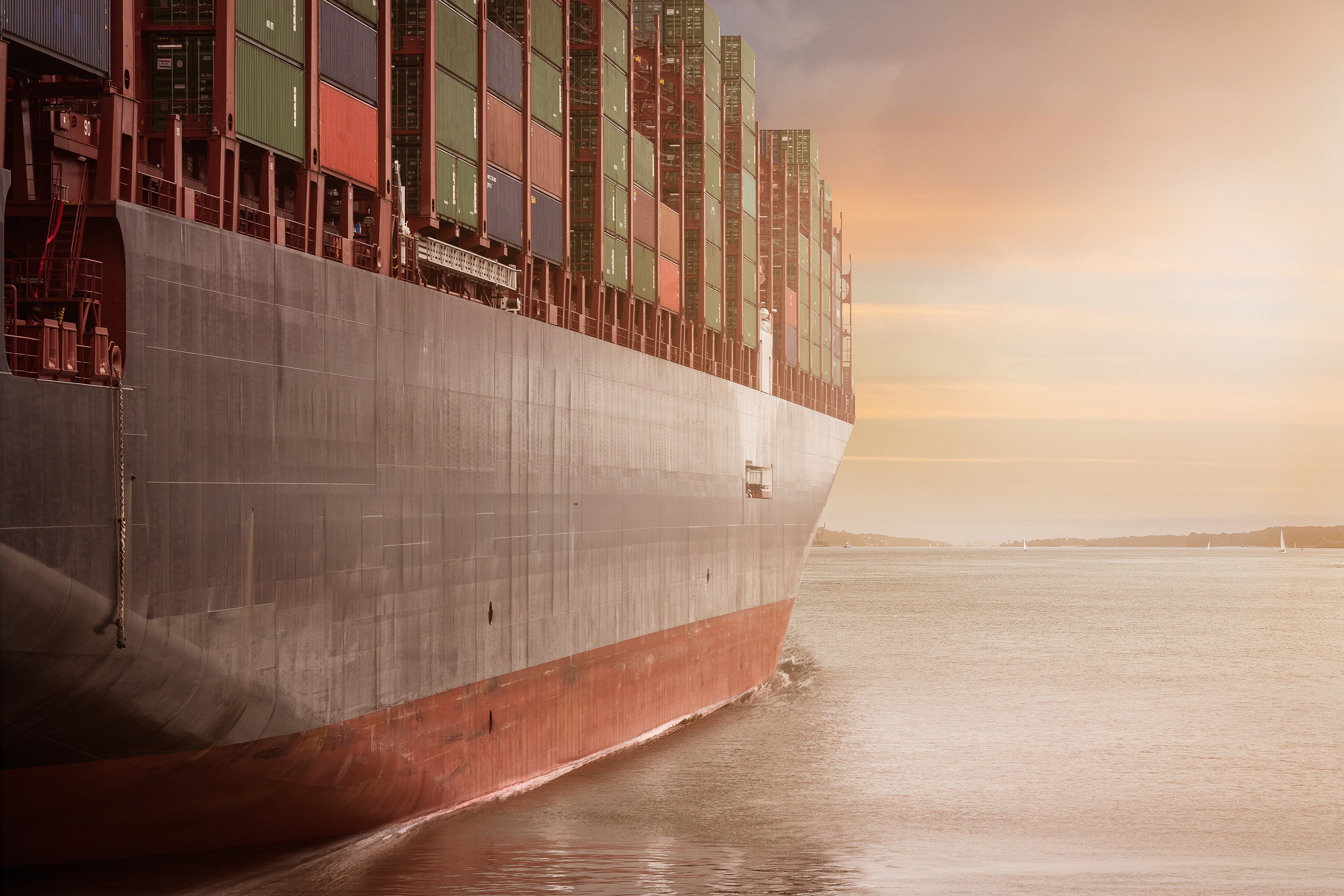 container ship at dock